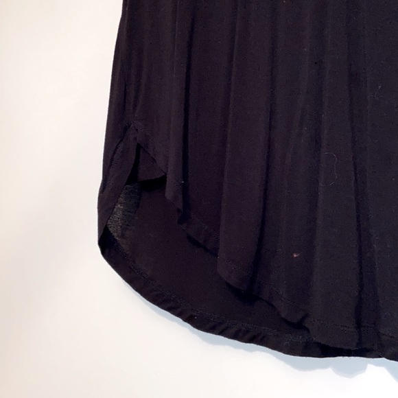 Black Tee with Leather Sleeves - Joe Fresh Size M - Picture 3 of 4